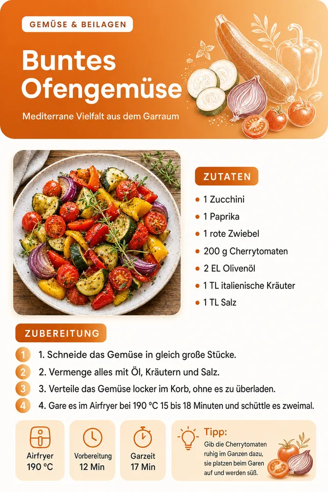 Rezeptseite: Buntes Ofengemüse