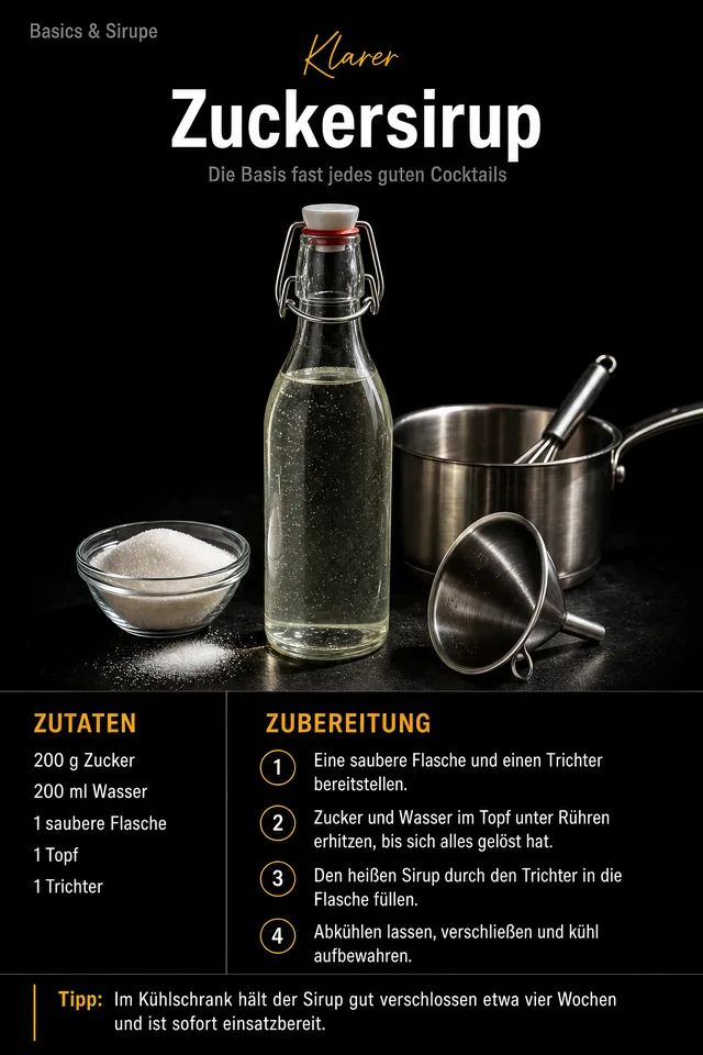 Rezeptseite: Zuckersirup