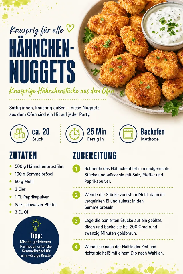 Rezeptseite: Hähnchen-Nuggets
