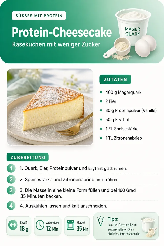 Rezeptseite: Protein-Cheesecake