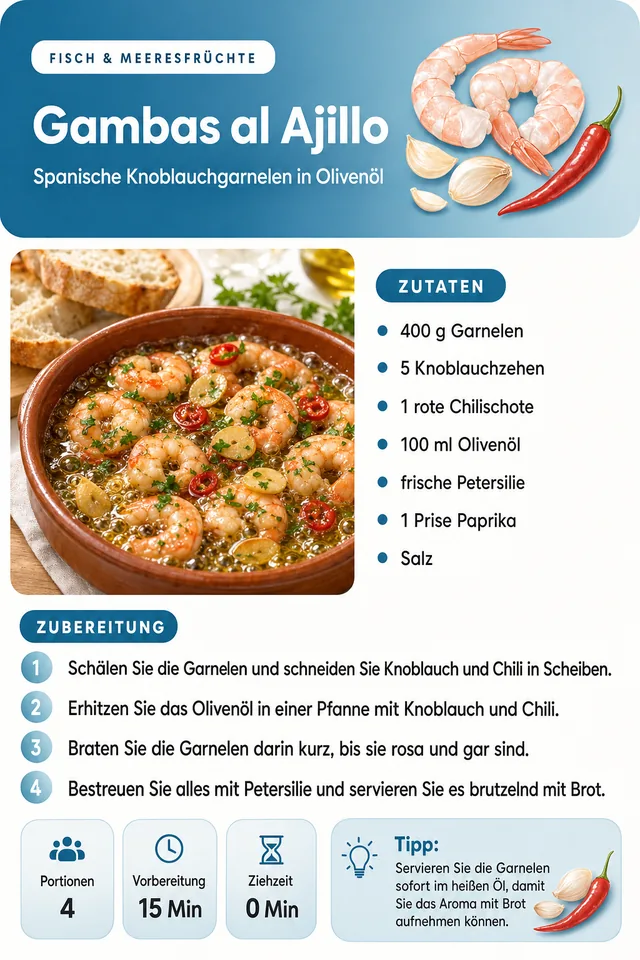 Rezeptseite: Gambas al Ajillo