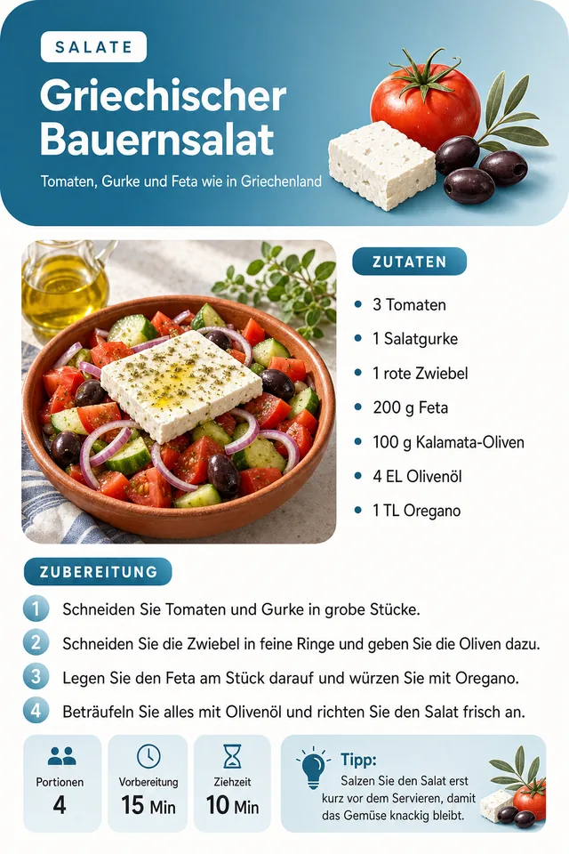 Rezeptseite: Griechischer Bauernsalat